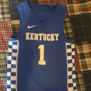 Devin Booker Nike Kentucky Blue and White Basketball Jersey
